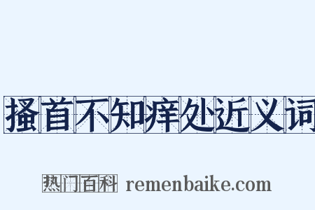 搔首不知痒处近义词是什么意思的图片